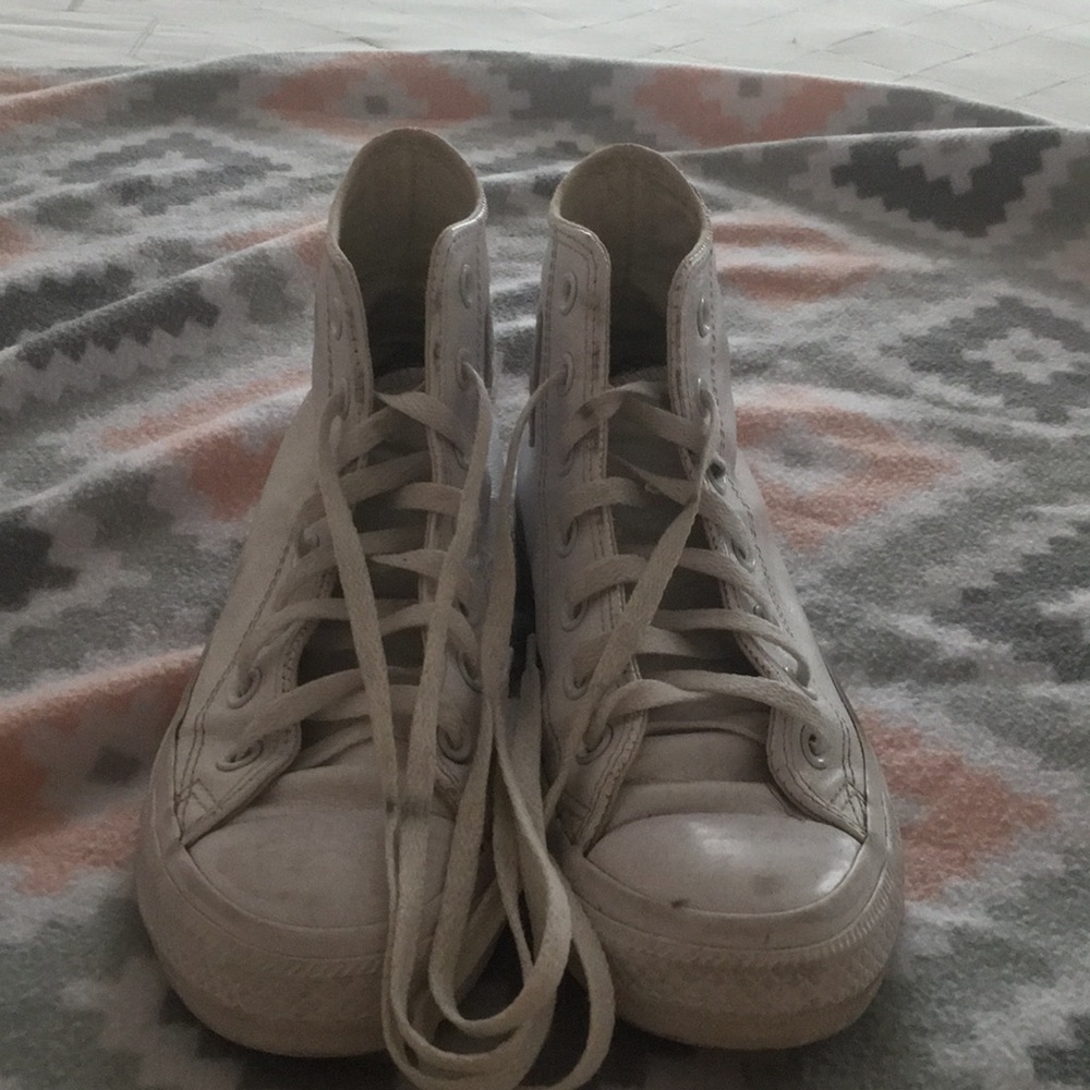 White leather converse